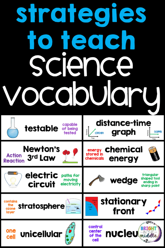 science vocabulary word wall