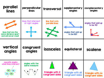7th Grade Math Game - Memory - Geometry - Image 3