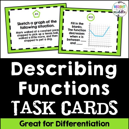 describing functions task cards cover