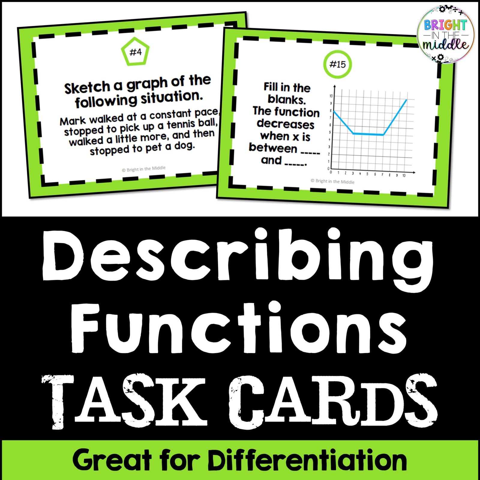 describing functions task cards cover