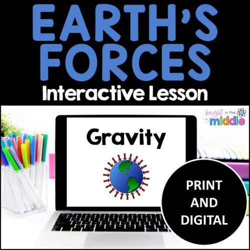 earth's forces - gravity friction and magnetism - lesson and activity cover