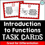 Intro to Functions Task Cards - 8th Grade