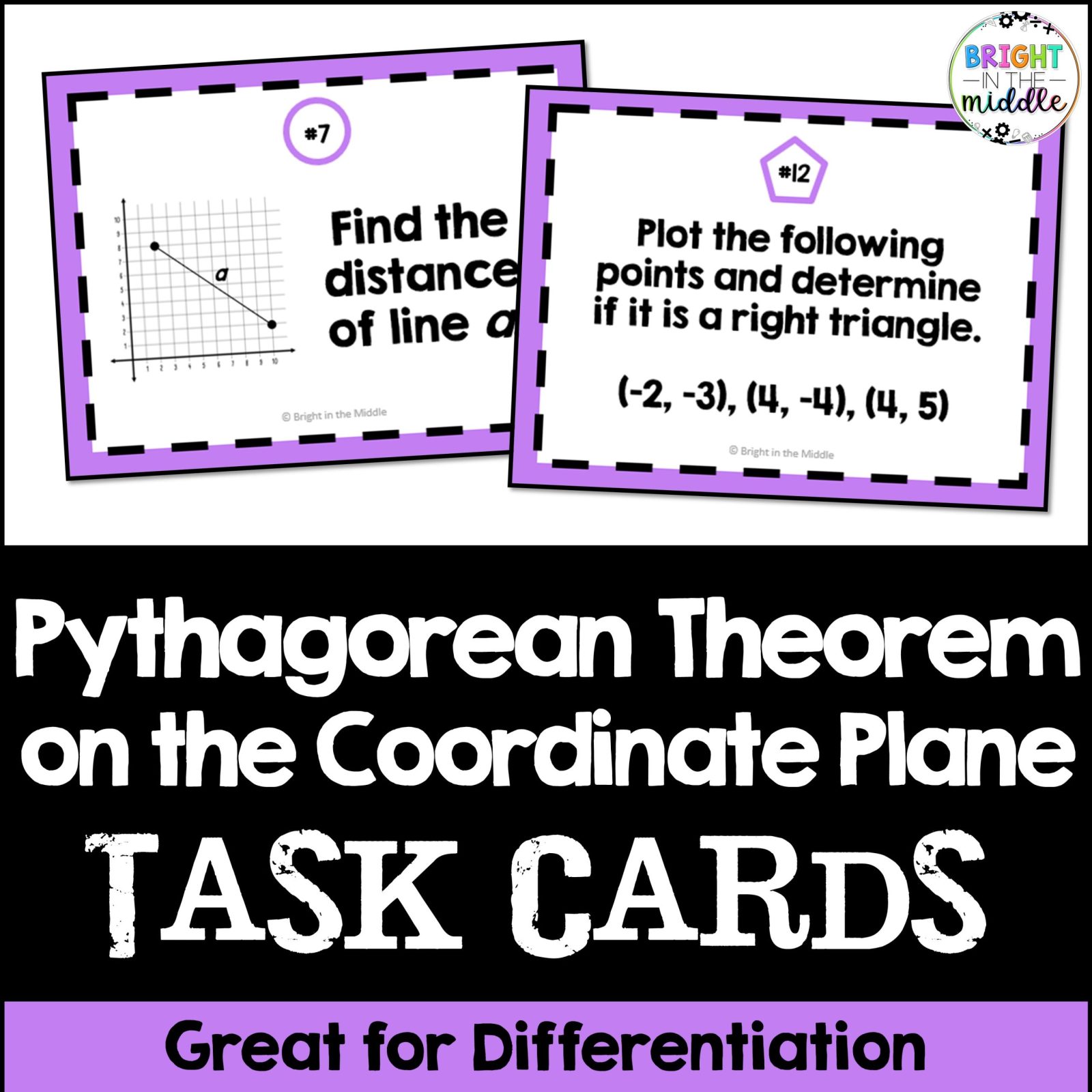 Pythagorean theorem on a coordinate plane
