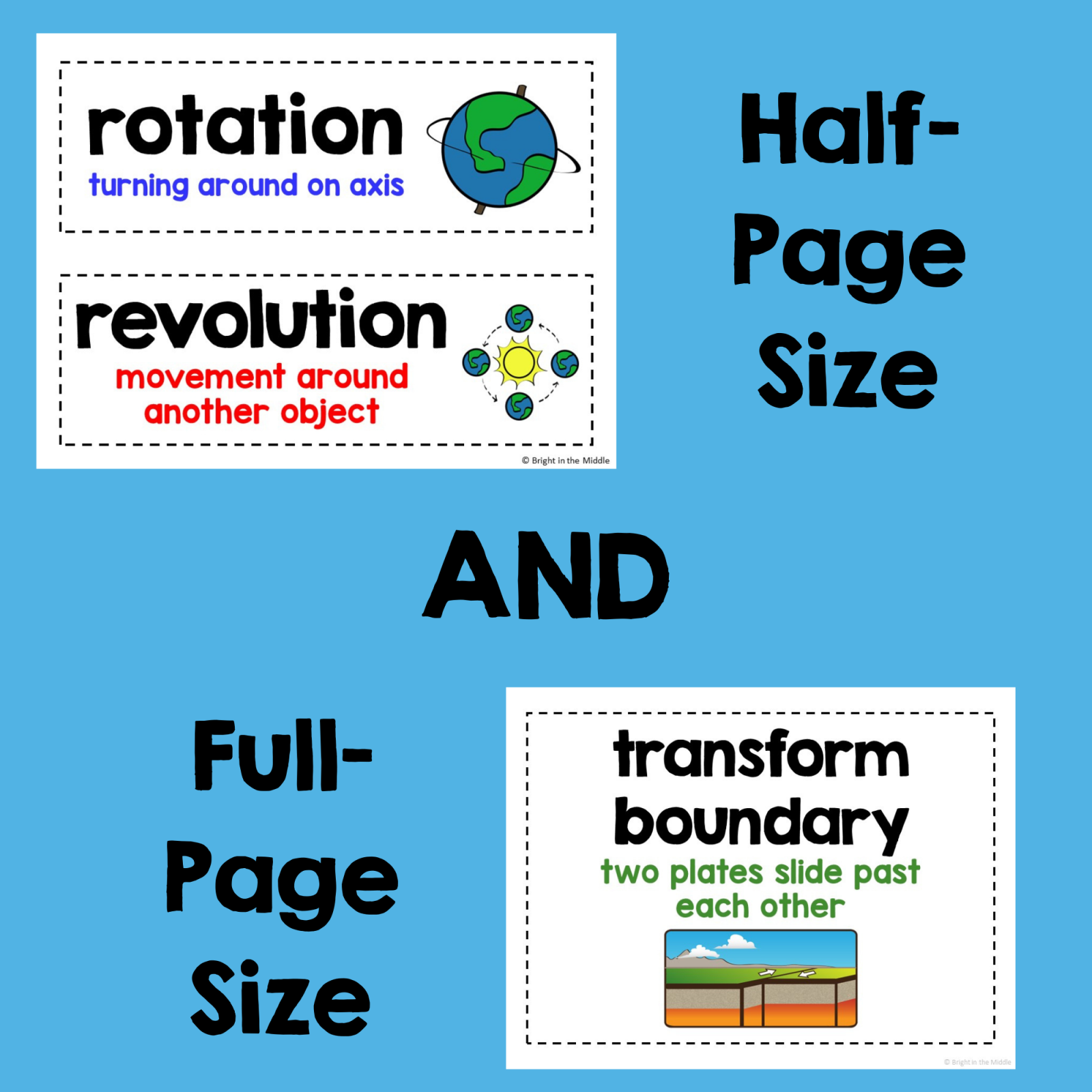 Science Word Wall for 6th Grade - Middle School - 388 Words!