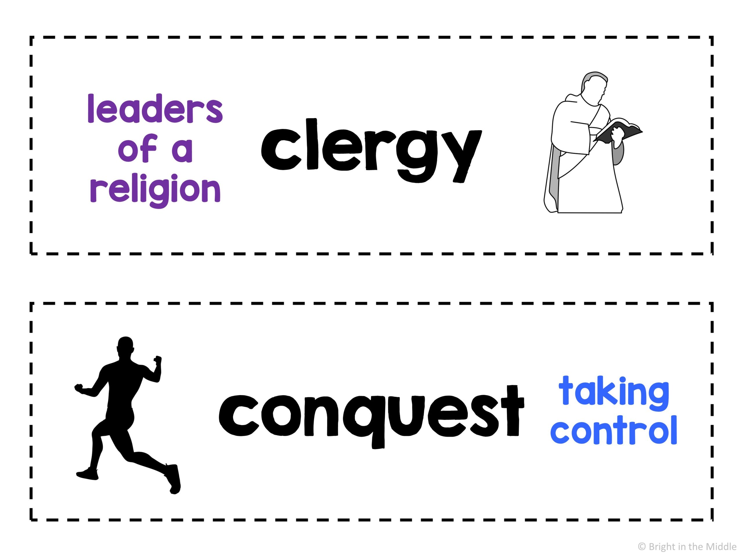 6th Grade Social Studies Word Wall: ENGLISH and SPANISH - Image 3