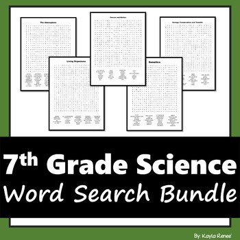 science word search bundle