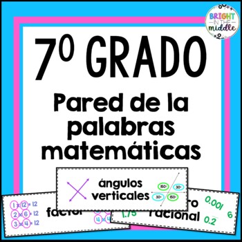 7th Grade Math Word Wall in SPANISH!