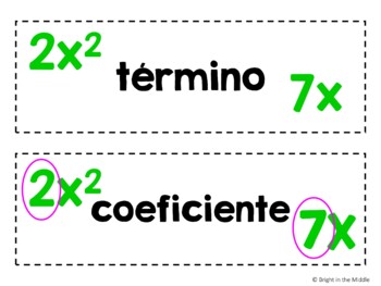 7th Grade Math Word Wall - ENGLISH AND SPANISH! - Image 6
