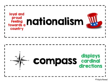 Middle School Social Studies Word Wall Cards - 6th, 7th, 8th Grade Bundle - Image 6