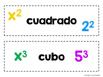 8th Grade Math Word Wall - In Spanish: 194 Words - Image 2