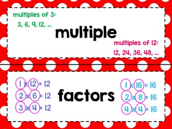 8th Grade Math Word Wall with PICTURES (Red) - 194 Words!! - Image 2
