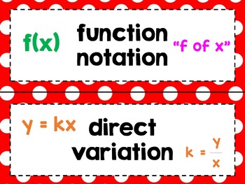 8th Grade Math Word Wall with PICTURES (Red) - 194 Words!! - Image 4