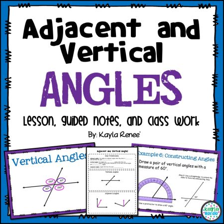 adjacent and vertical angles notes