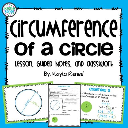 circumference of a circle lesson pack