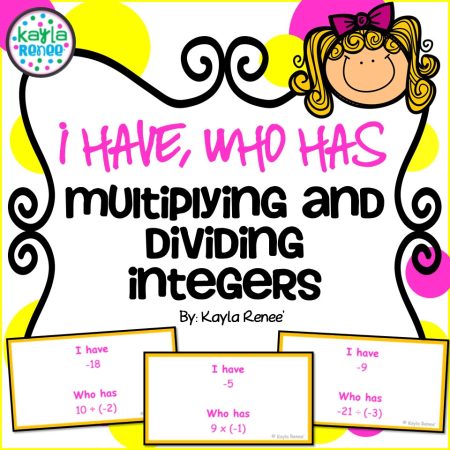 multiplying and dividing integers activity