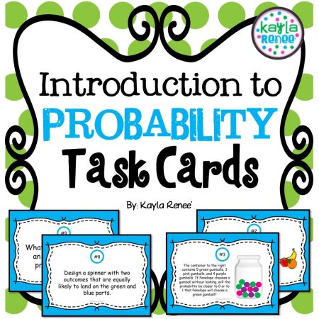 introduction to probability task cards cover