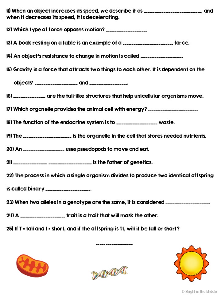 nc 7th grade science pretest