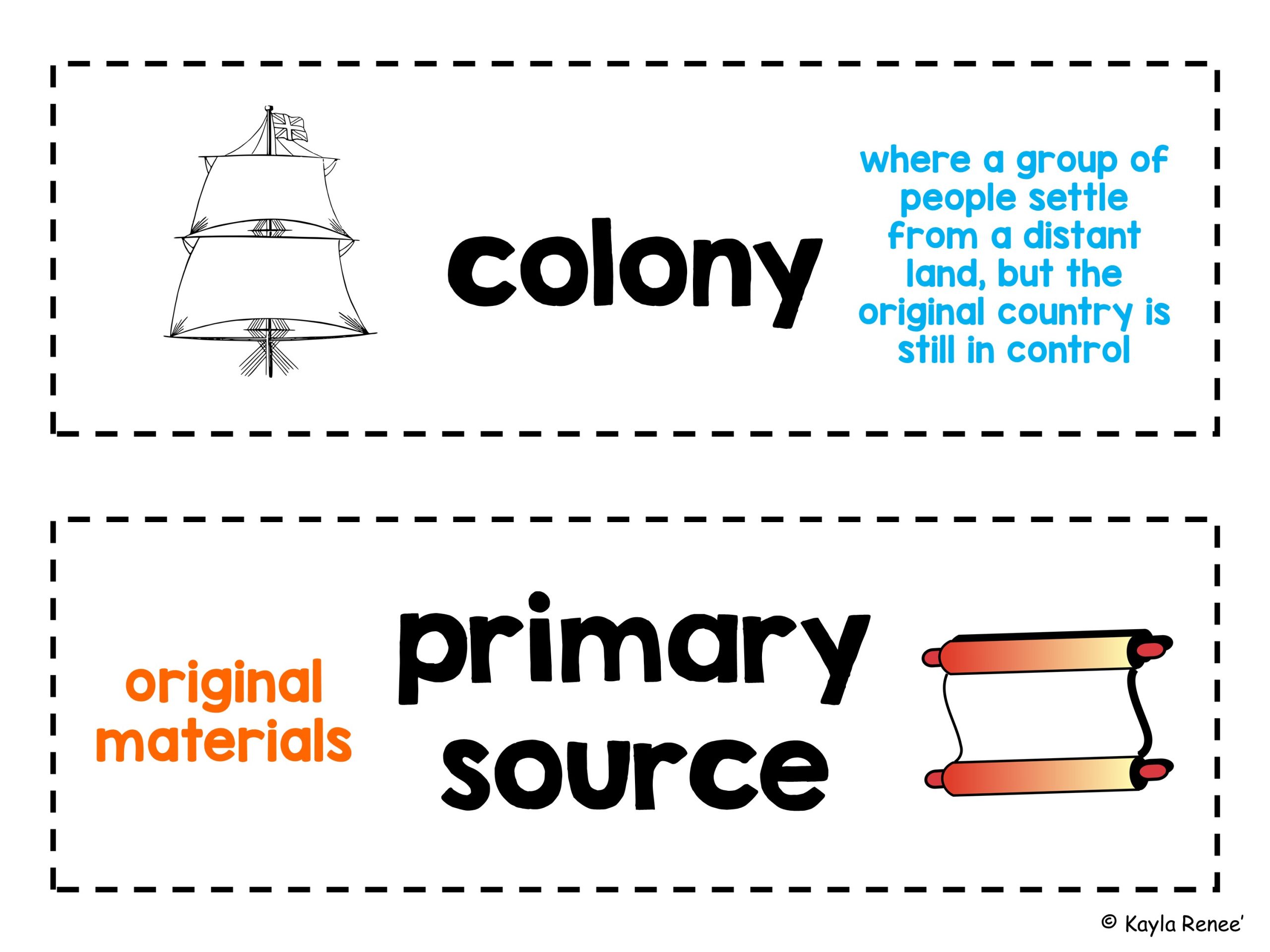 8th Grade Social Studies Word Wall - ENGLISH and SPANISH - Image 3