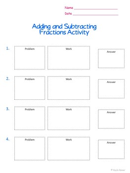 Adding and Subtracting Fractions Scavenger Hunt - Image 4