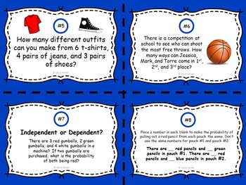 Compound Events Activity - Task Cards - 7.SP.8 - Image 3