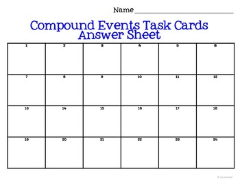 Compound Events Activity - Task Cards - 7.SP.8 - Image 4