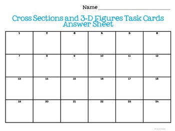 Cross Sections and 3-D Figures Task Cards: 7.G.3 - Image 4