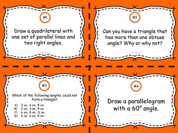 Drawing Geometric Figures Task Cards: 7.G.2 - Image 2