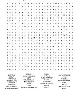 energy word search