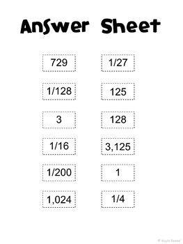 Laws of Exponents Cut-n-Glue: 8.EE.1 - Image 4