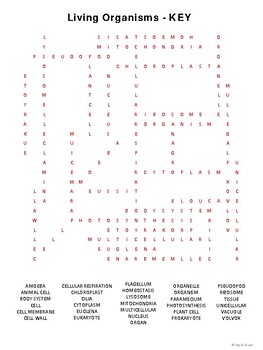 Living Organisms Word Search: Essential Standards 7.L.1.1 - 7.L.1.4 - Image 2