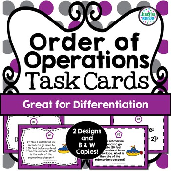 Order of Operations Task Cards: 7.NS.3