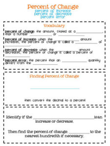 Percent of Change Pack: 7.RP.3 - Bright in the Middle