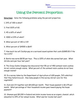 Percent Proportion Pack: 7.RP.3 - Image 4