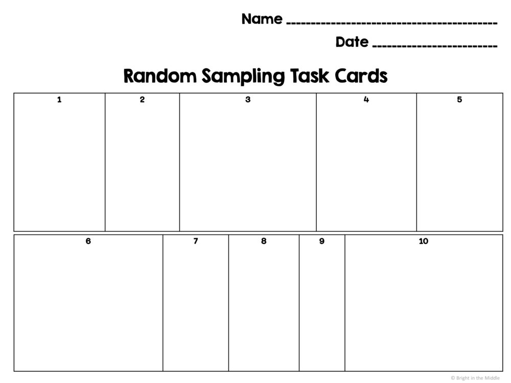 Random Sampling Activity: 7.SP.1 - Bright in the Middle