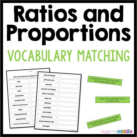 ratios and proportions review matching