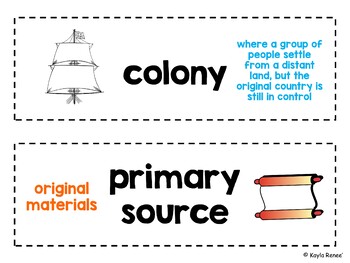 Middle School Social Studies Word Wall Cards - 6th, 7th, 8th Grade Bundle - Image 7