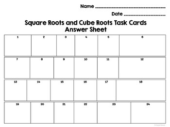 8th Grade Square Roots and Cube Roots Task Cards - Image 4