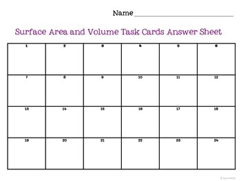 Surface Area and Volume Review Task Cards: 7.G.6 - Image 4