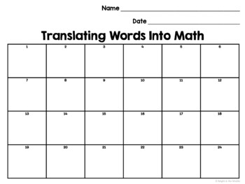 Writing Expressions and Equations/ Translating Words into Math Task Cards - Image 4