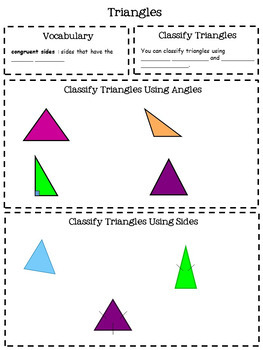 Triangles Lesson Pack {Aligned with Common Core: 7.G.2 and 7.G.5 ...