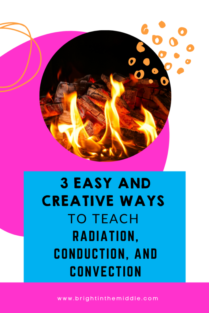 3 easy ways to teach radiation, conduction, and convection examples - picture with fire
