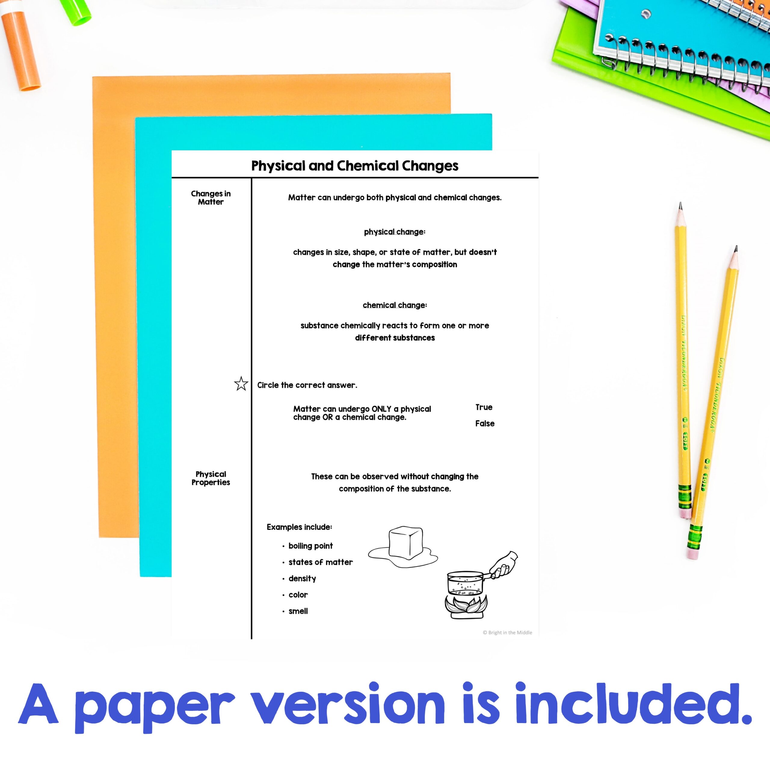 physical and chemical changes lesson 3