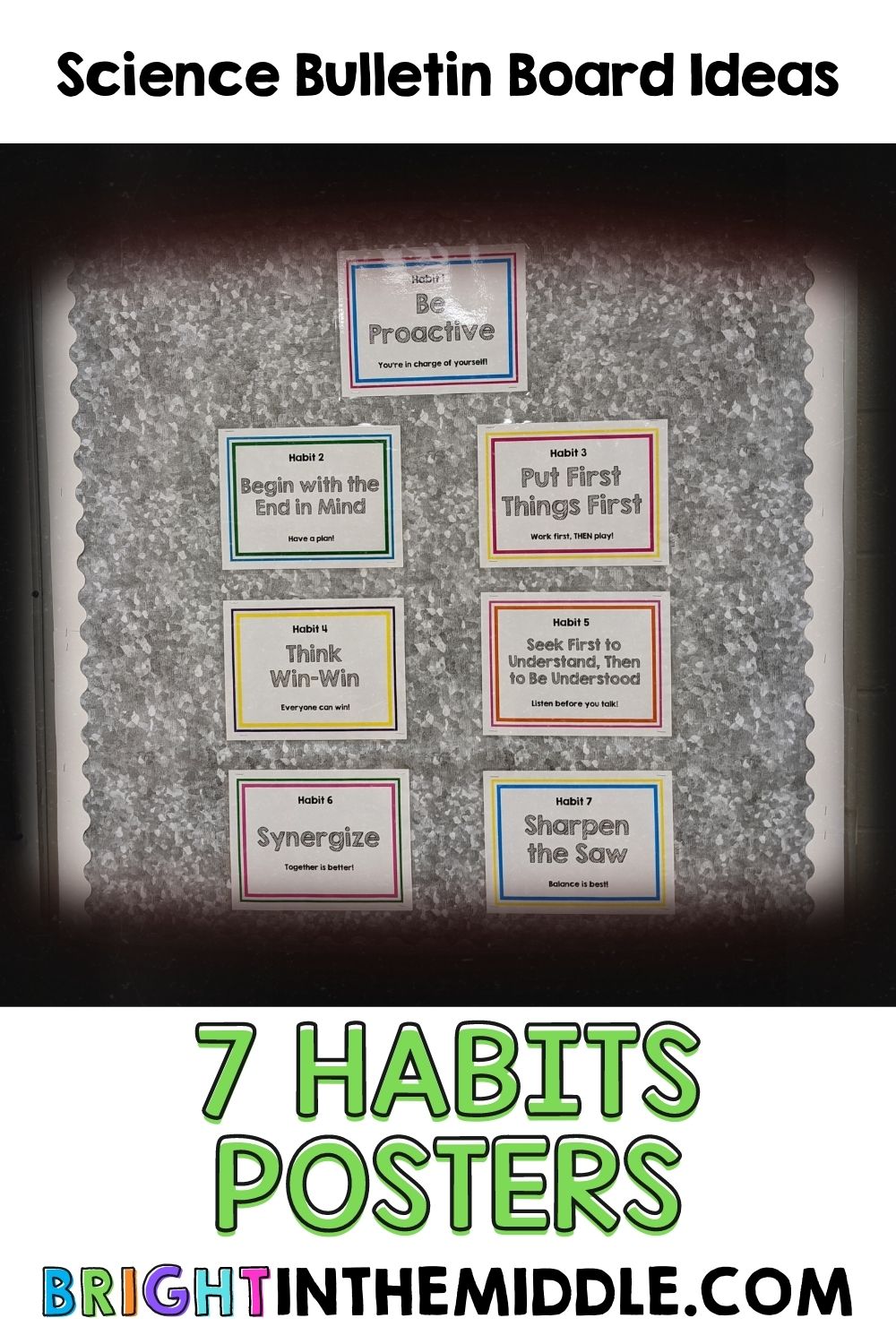 Bulletin Board Design Ideas for School - 7 habits