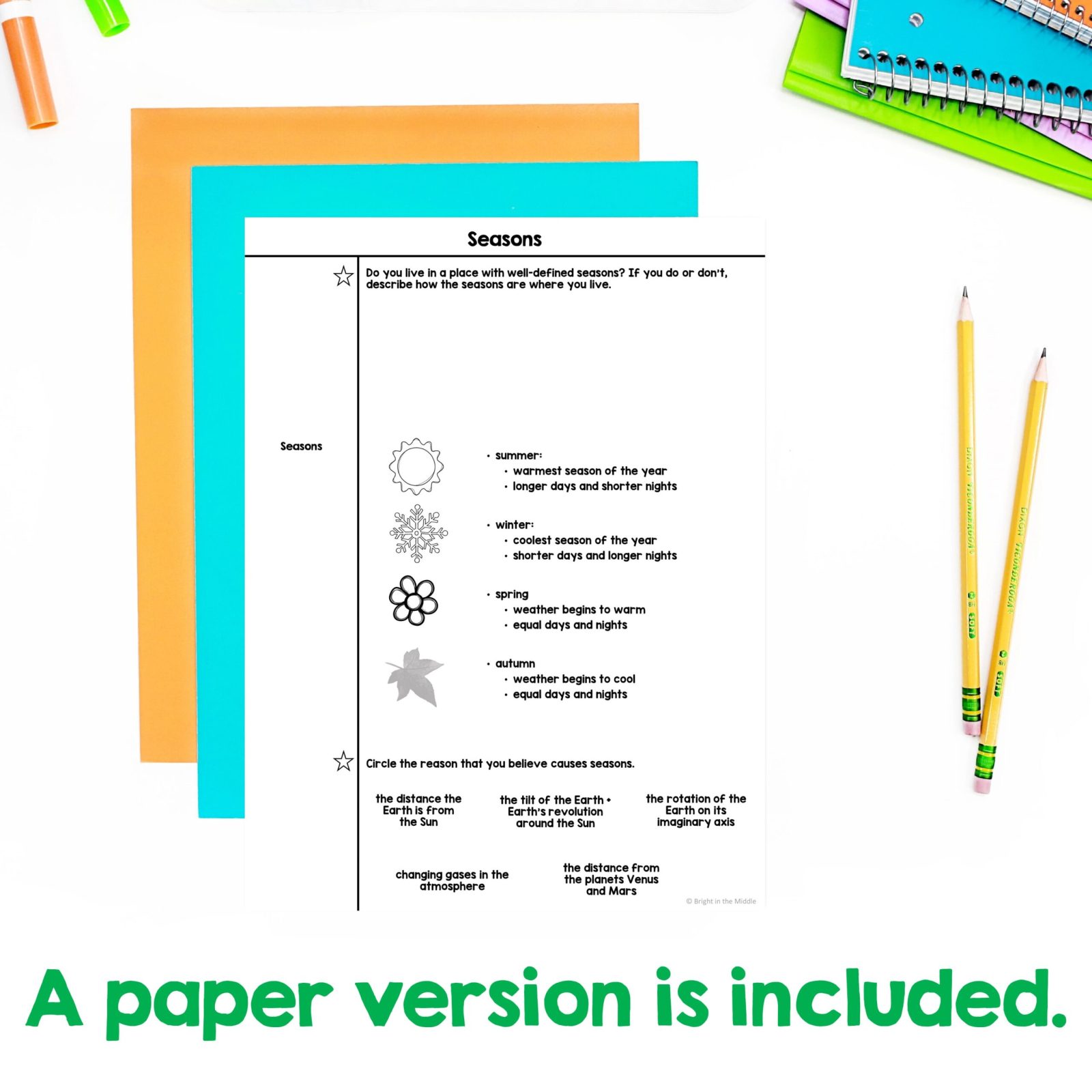 Seasons Interactive Lesson