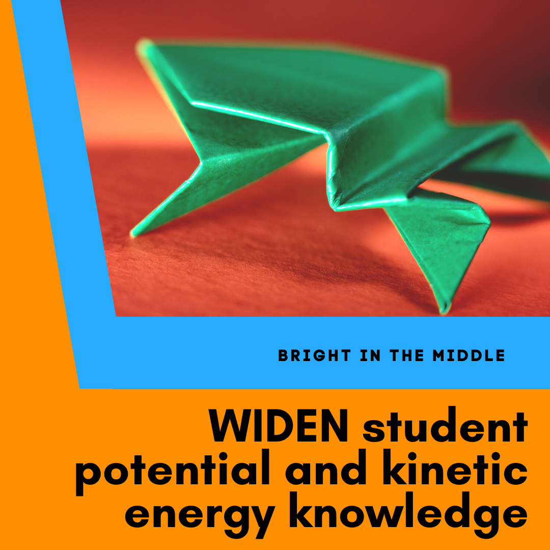 Examples of potential and kinetic energy widen strategies included here! - origami frog