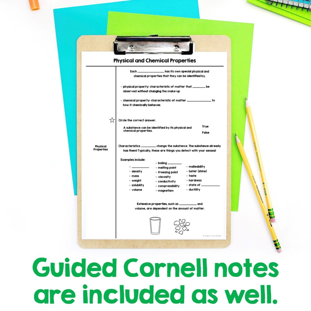 Properties of Matter Lesson - Interactive - Bright in the Middle