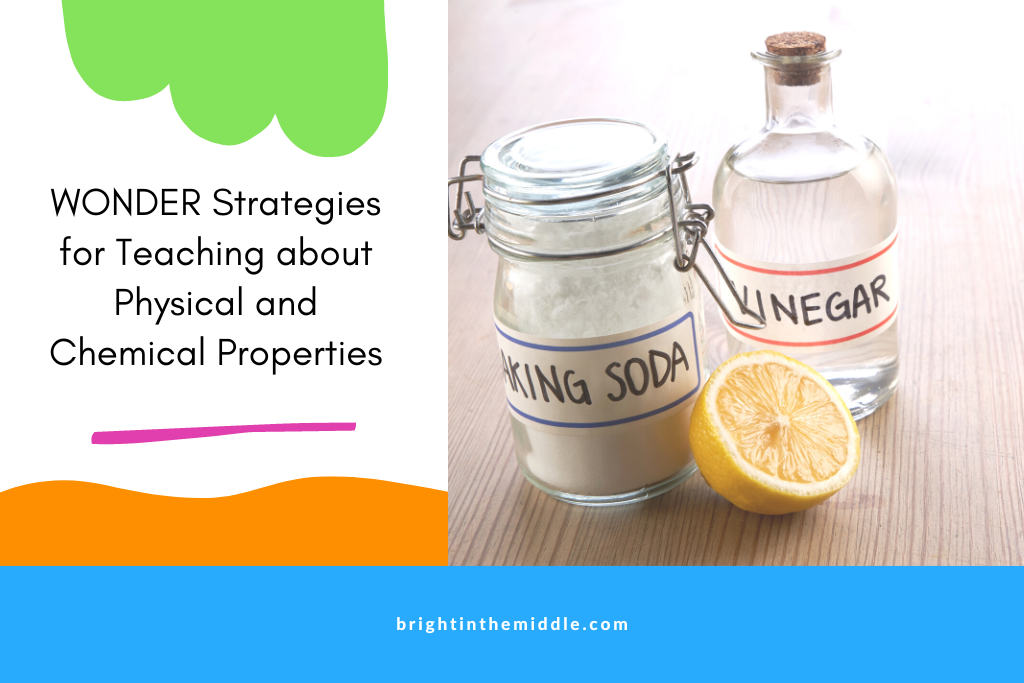 what are the difference between physical and chemical properties - picture of baking soda and vinegar