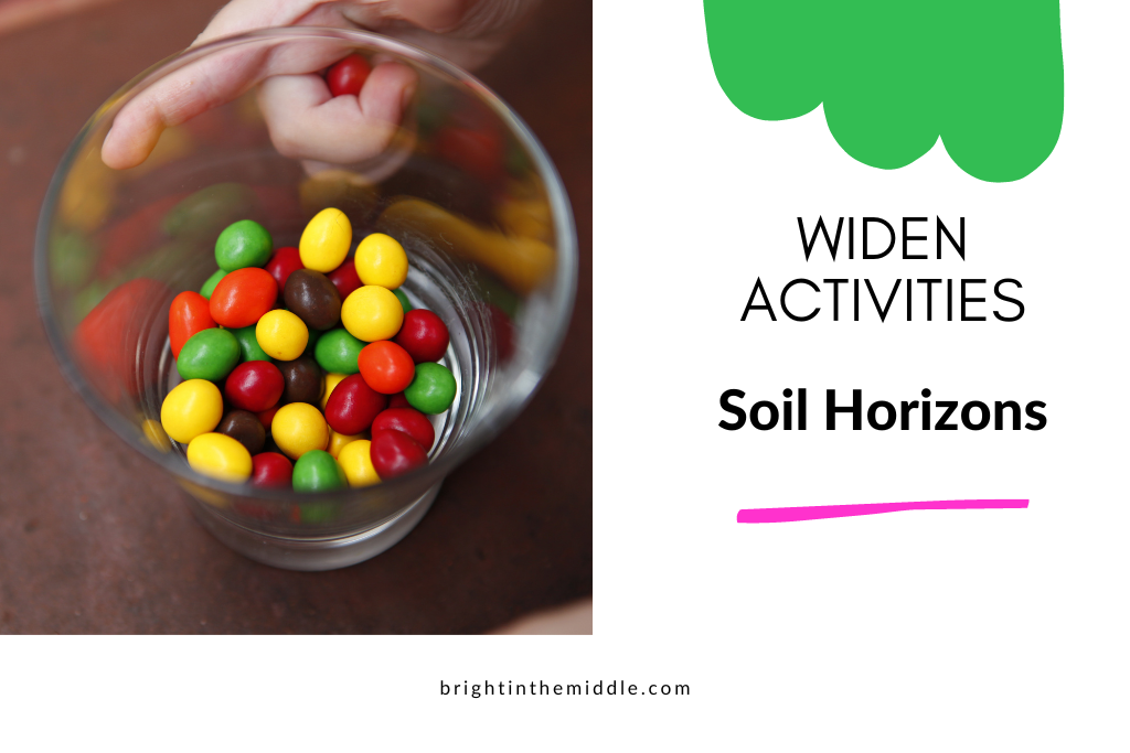 layers of soil project ideas to widen student knowledge - picture of candy in a glass