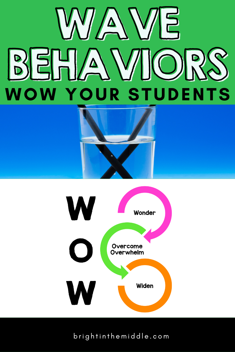 wave behavior examples in WOW factor lesson - picture of refraction occurring in a cup with 2 straws