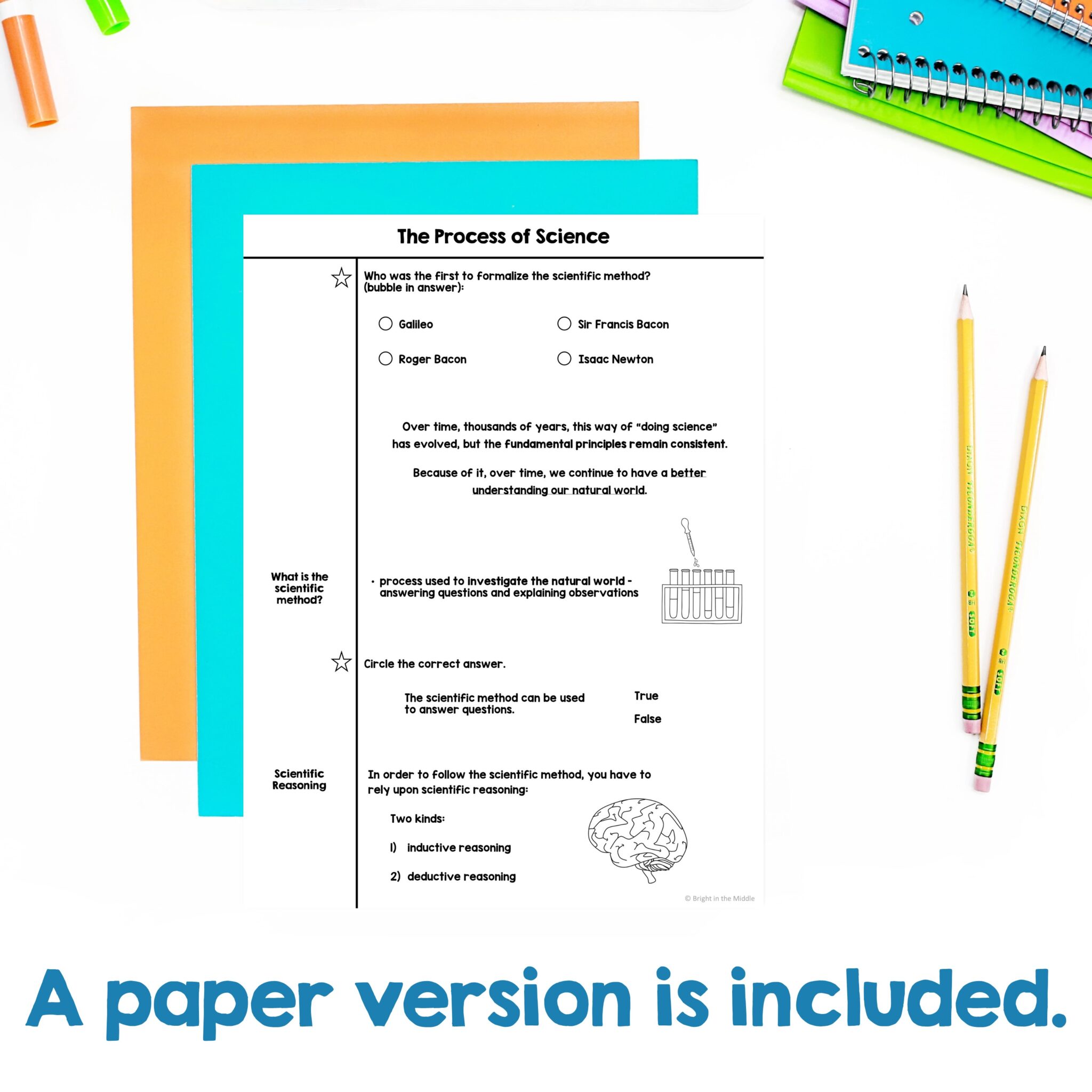 The Scientific Method PowerPoint and Google Slides - Bright in the Middle